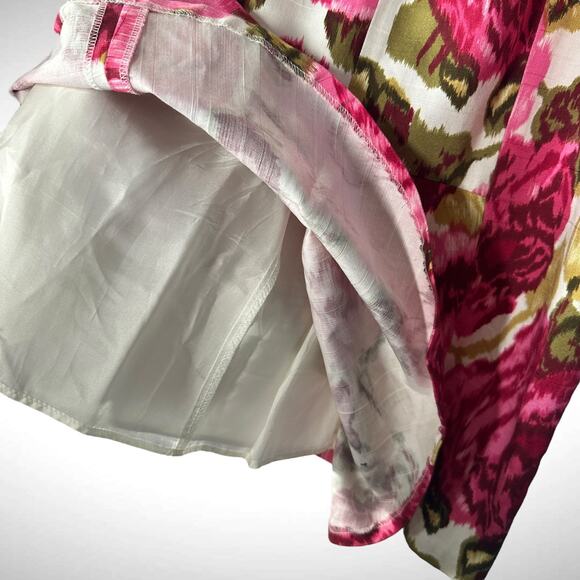 Lafayette 148 Women's Sz 8 Sweetheart Pencil Dress Pink Rosette Floral Coquette - Picture 10 of 15